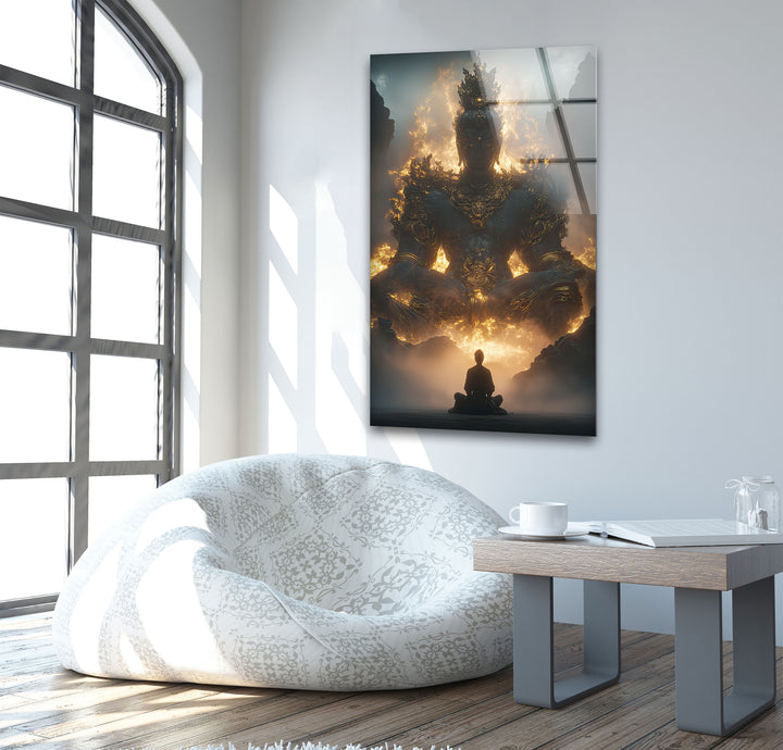 Chinese Mythology Glass Wall Art large glass photo prints, glass wall photos
