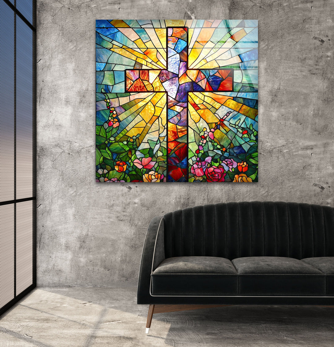 Christian Colored Stained Glass Wall Art glass pictures for Wall, glass prints wall art
