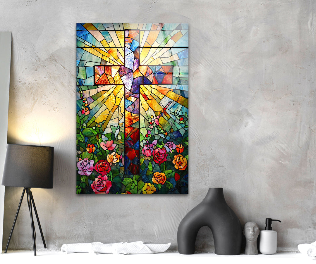 Christian Colored Stained Glass Wall Art art glass wall art, glass wall art pictures
