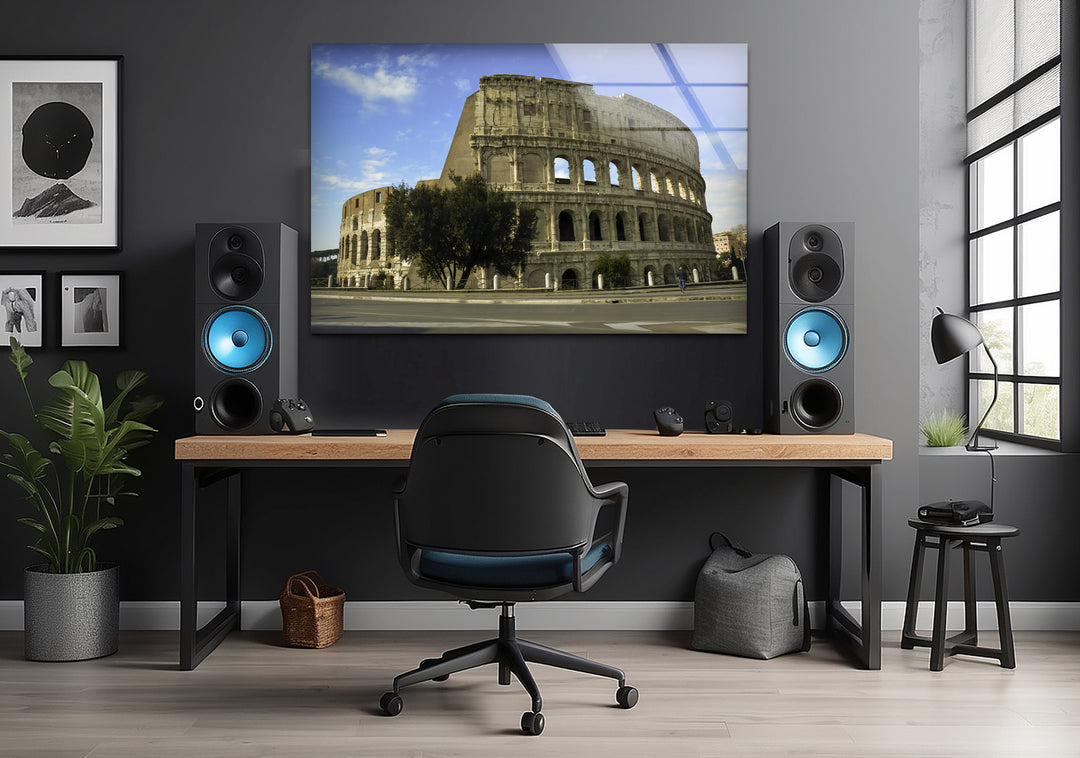 Colosseum in Rome: Iconic Landmark on Glass Wall Art