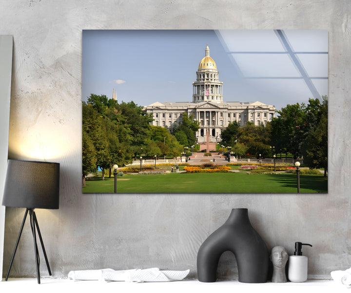 Denver's Colorado State Capitol: Architectural Beauty on Glass Wall Art
