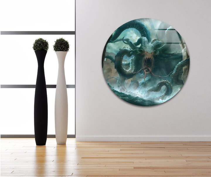 Cthulhu The Kraken Glass Panels Art