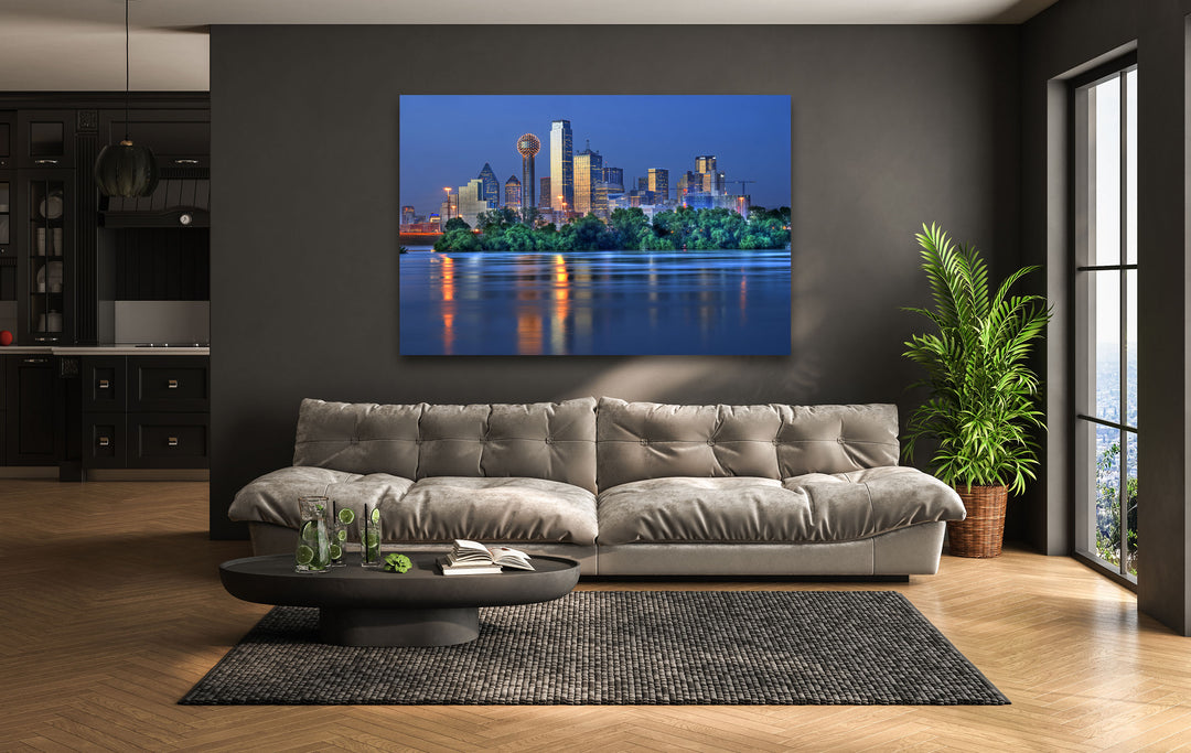 Dallas Skyline at Night – Stunning Cityscape Wall Art