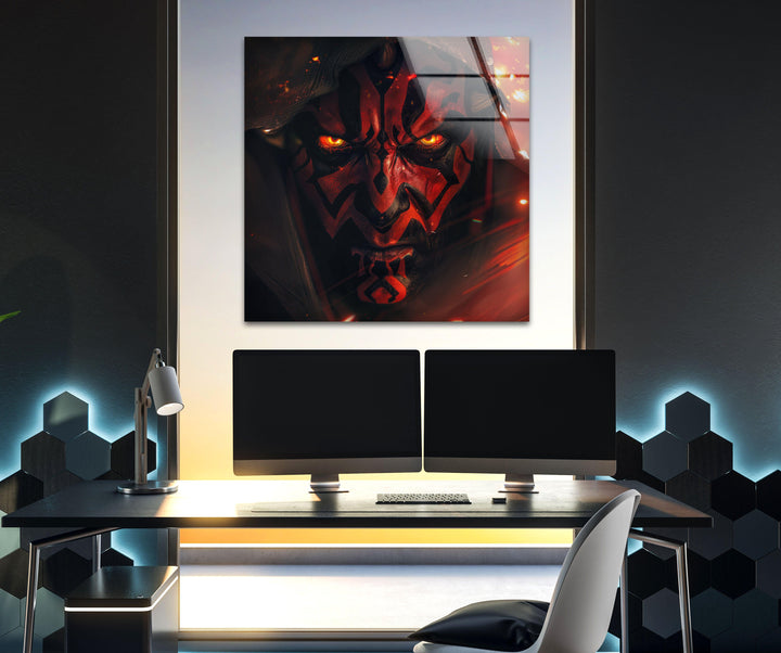 Darth Maul Glass Wall Art custom glass pictures, glass art prints
