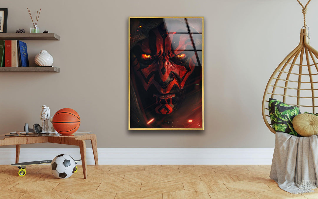 Darth Maul Glass Wall Artpicture on glass wall art, photos printed on glass
