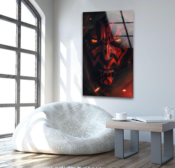 Darth Maul Glass Wall Art print on glass, glass printed photos
