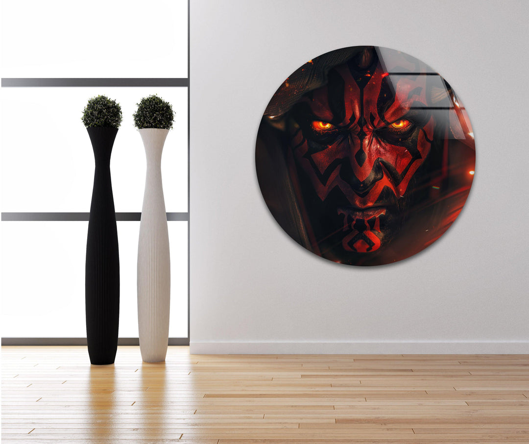 Darth Maul Glass Wall Art print picture on glass, Tempered Glass Wall Art
