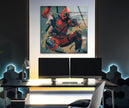 Deadpool Movie Poster Glass Wall Art, glass image printing, glass prints from photos