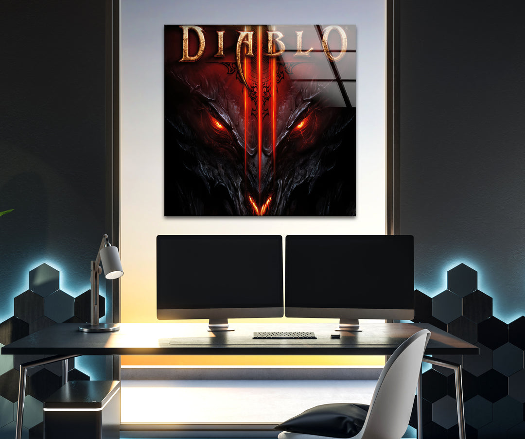 Diablo 3 Reaper Of Souls Glass Wall Art print on glass, glass printed photos
