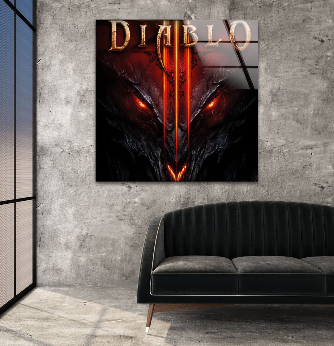 Diablo 3 Reaper Of Souls Glass Wall Art picture on glass wall art, photos printed on glass
