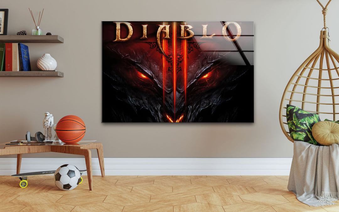 Diablo 3 Reaper Of Souls Glass Wall Art print picture on glass, Tempered Glass Wall Art
