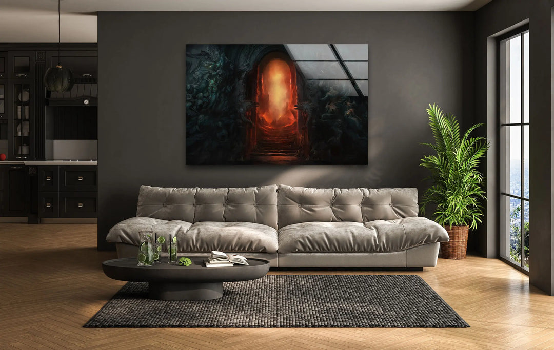 Diablo Date Glass Wall Art picture on glass wall art, photos printed on glass
