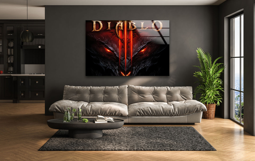 Diablo 3 Reaper Of Souls Glass Wall Art stained glass wall art, stained glass wall decor
