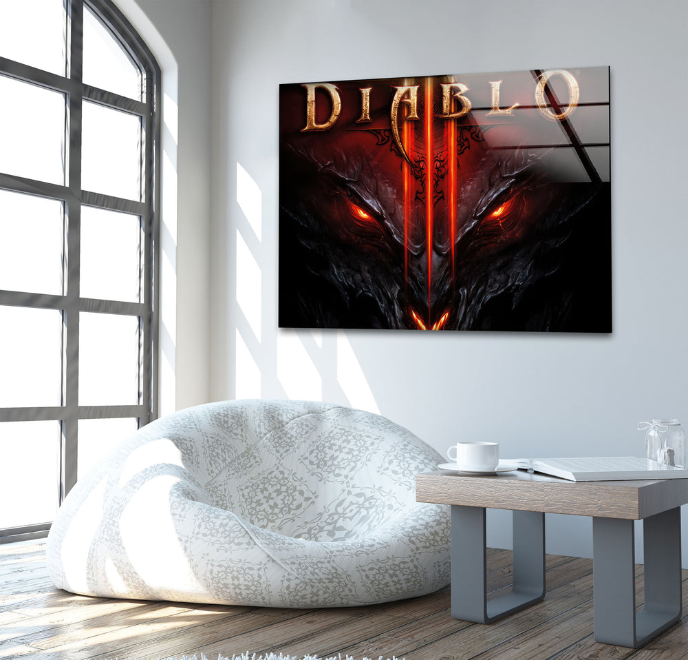 Diablo 3 Reaper Of Souls Glass Wall Art photo print on glass, prints on glass wall art
