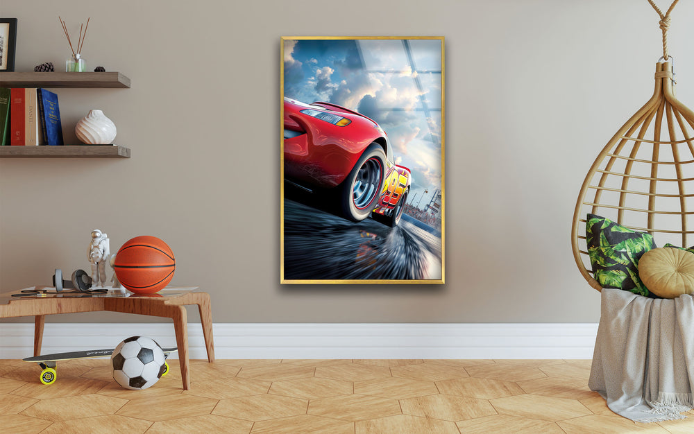 Lightning Mcqueen Glass Wall Art art glass wall art, glass wall art pictures
