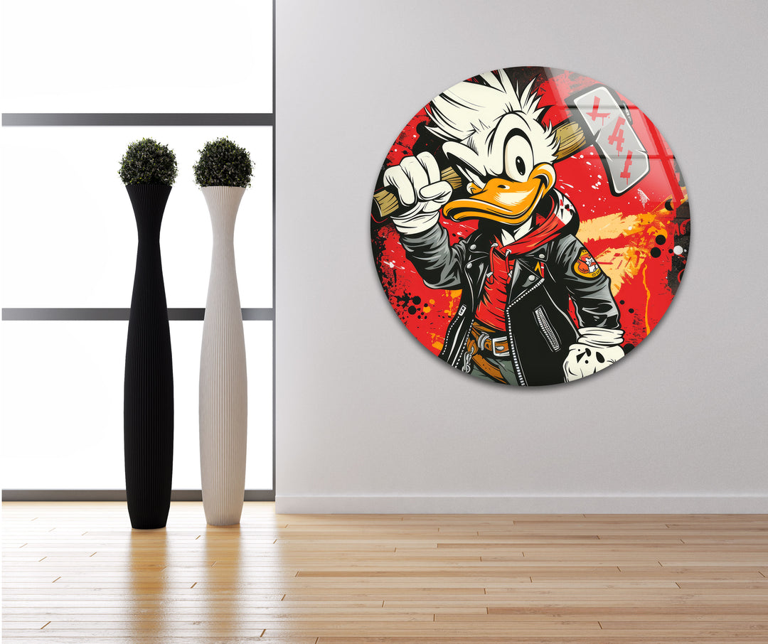 Donald Duck Glass Wall Art glass image printing, glass prints from photos
