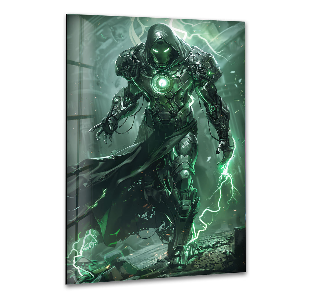 Lightning Dr. Doom Glass Wall Art glass pictures for Wall, glass prints wall art
