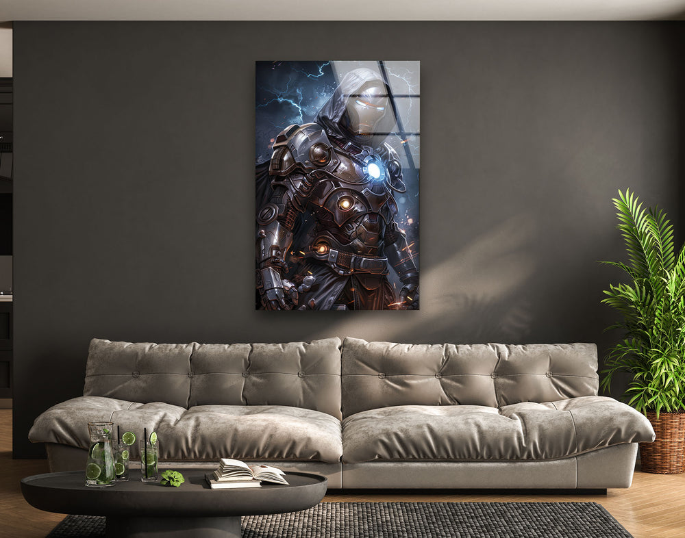 Lightning Dr Doom Green Glass Wall Art Glass Printing Wall Art, Print photos on glass