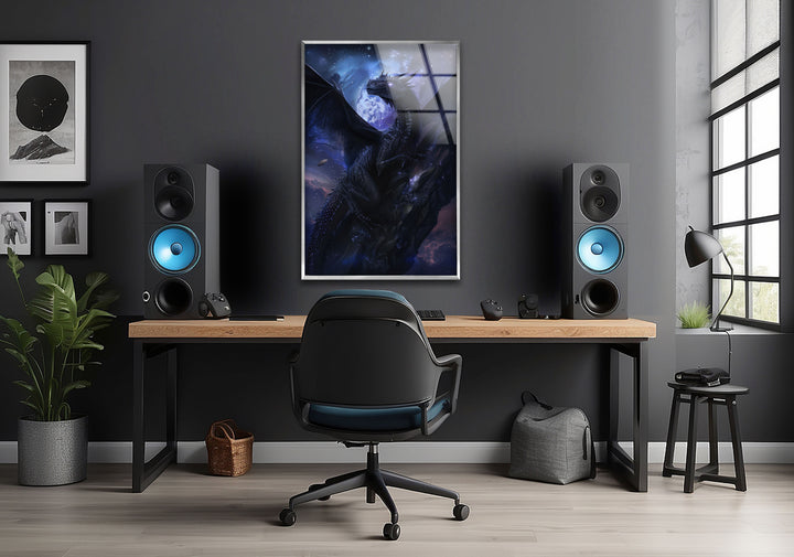 Dragon in the Dark Tempered Glass Wall Art - MyPhotoStation