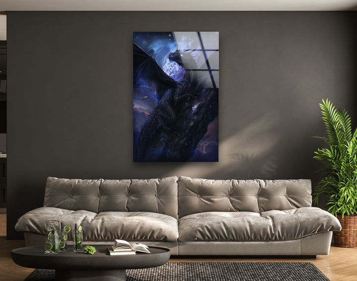 Dragon in the Dark Tempered Glass Wall Art - MyPhotoStation