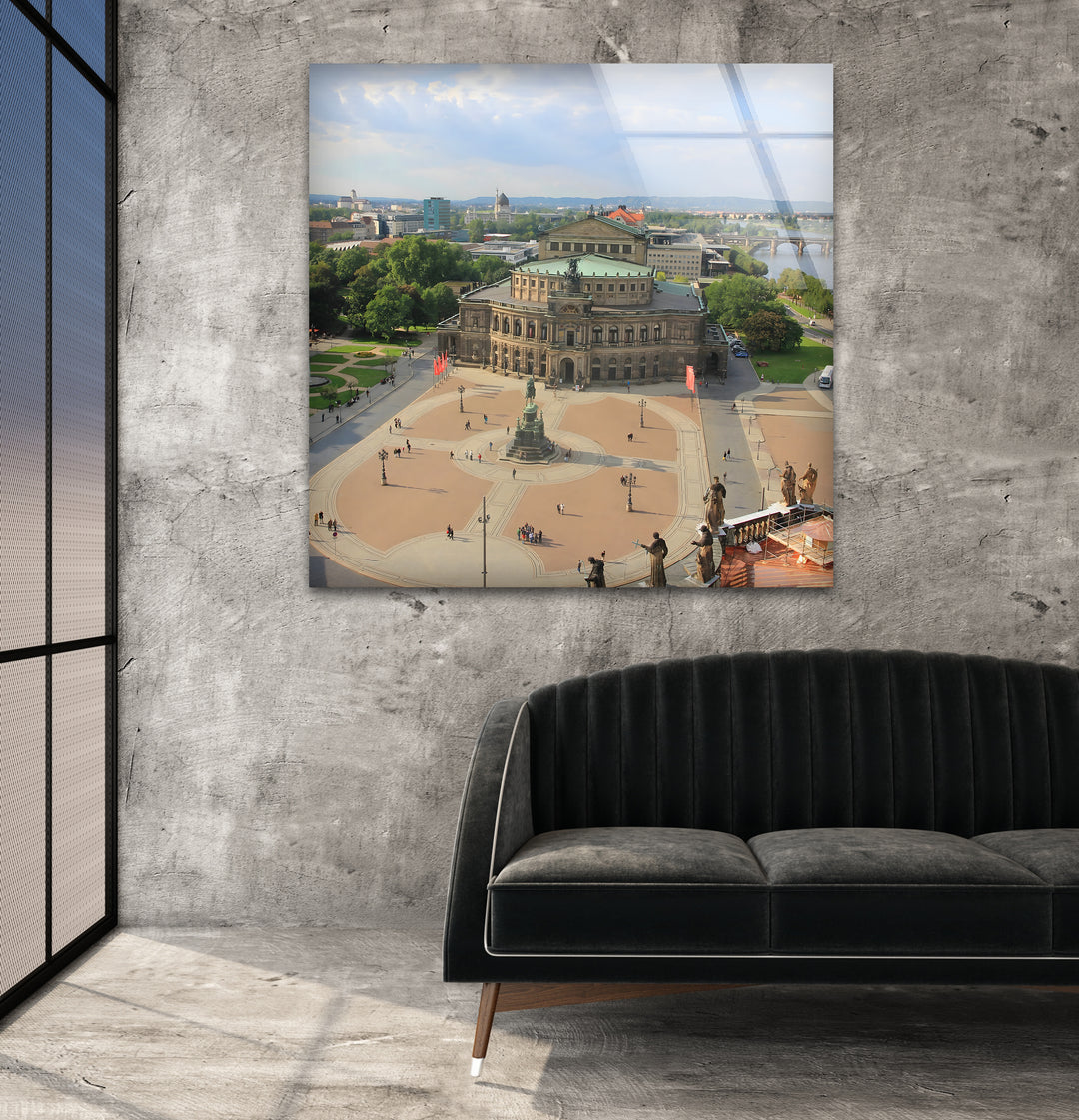 Dresden Opera House: Iconic Landmark and Cityscape on Glass Wall Art