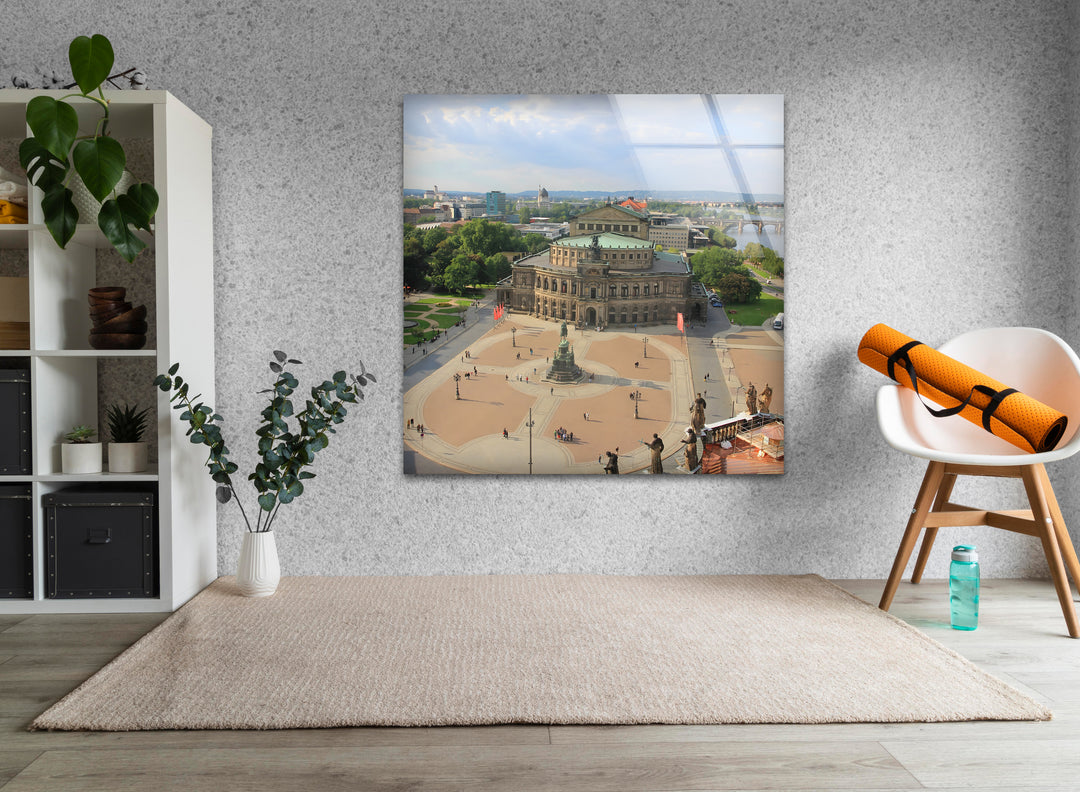 Dresden Opera House: Iconic Landmark and Cityscape on Glass Wall Art