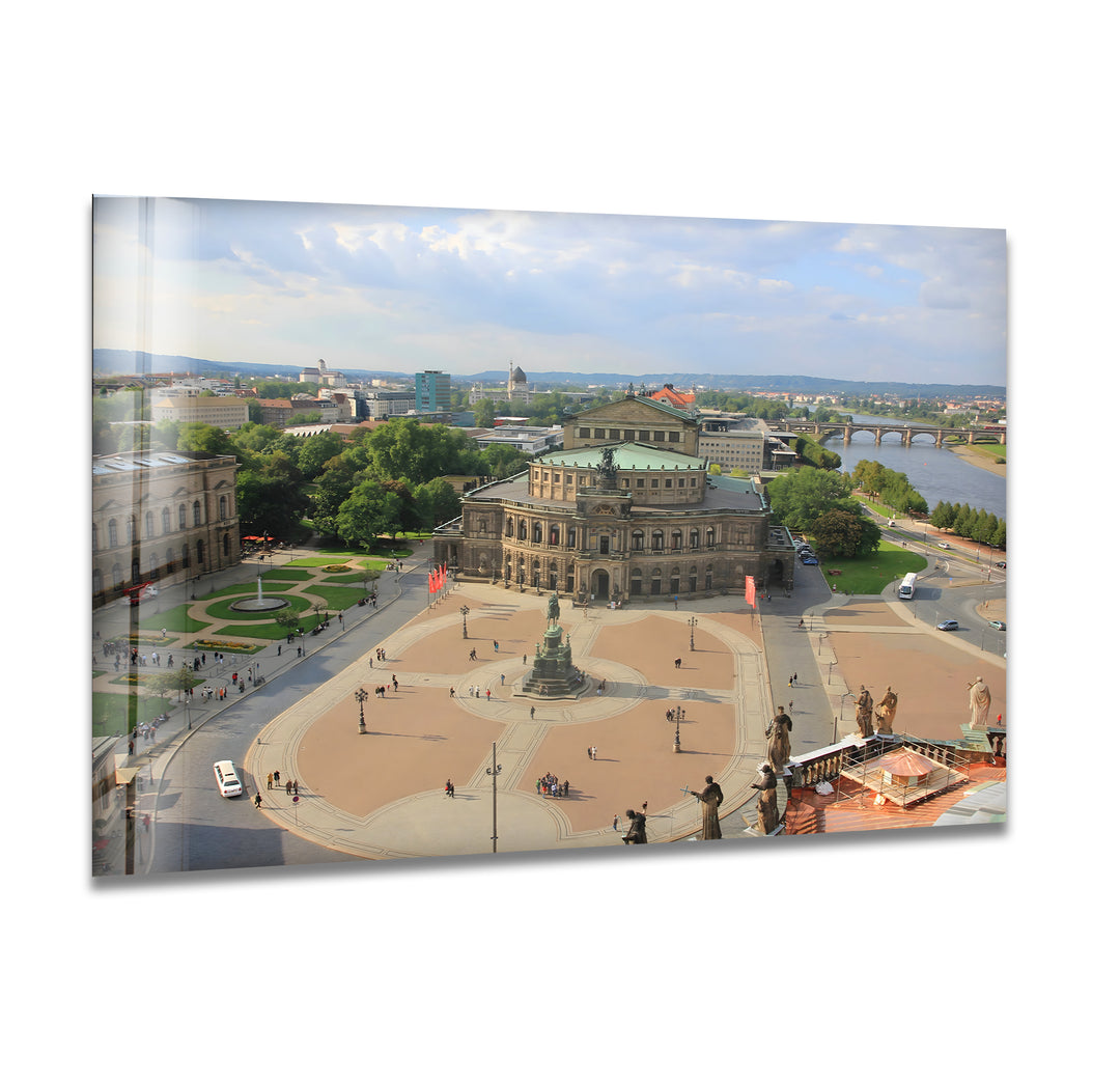 Dresden Opera House: Iconic Landmark and Cityscape on Glass Wall Art