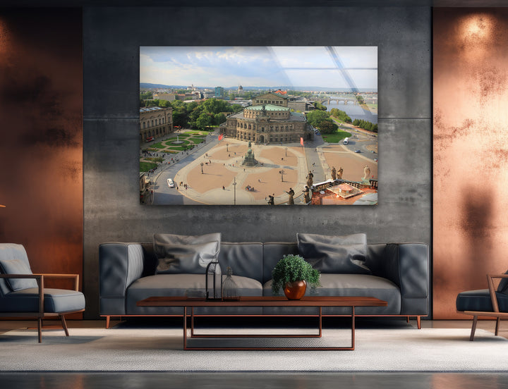 Dresden Opera House: Iconic Landmark and Cityscape on Glass Wall Art