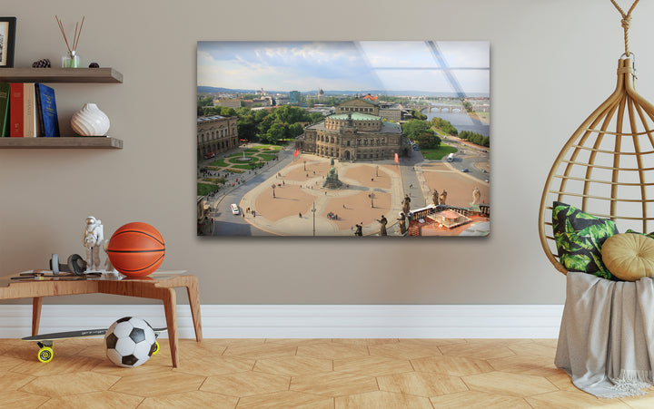 Dresden Opera House: Iconic Landmark and Cityscape on Glass Wall Art