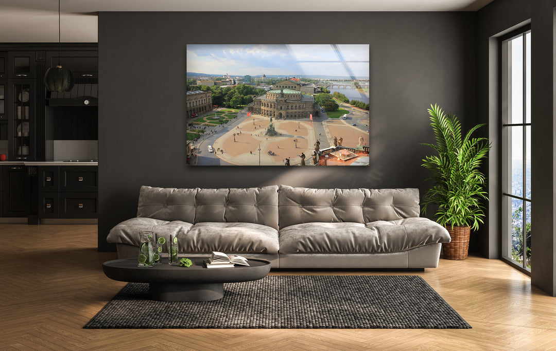 Dresden Opera House: Iconic Landmark and Cityscape on Glass Wall Art