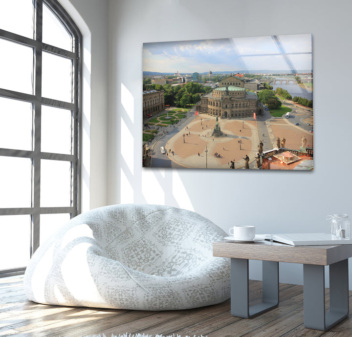 Dresden Opera House: Iconic Landmark and Cityscape on Glass Wall Art