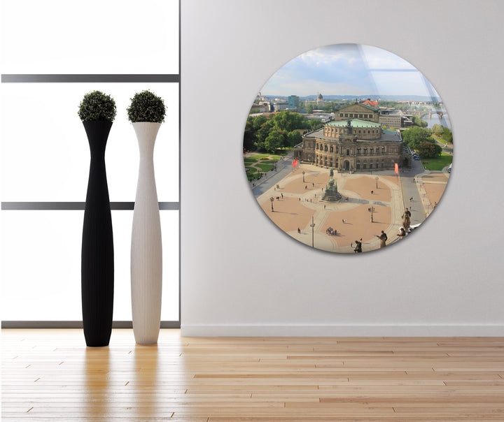 Dresden Opera House: Iconic Landmark and Cityscape on Glass Wall Art