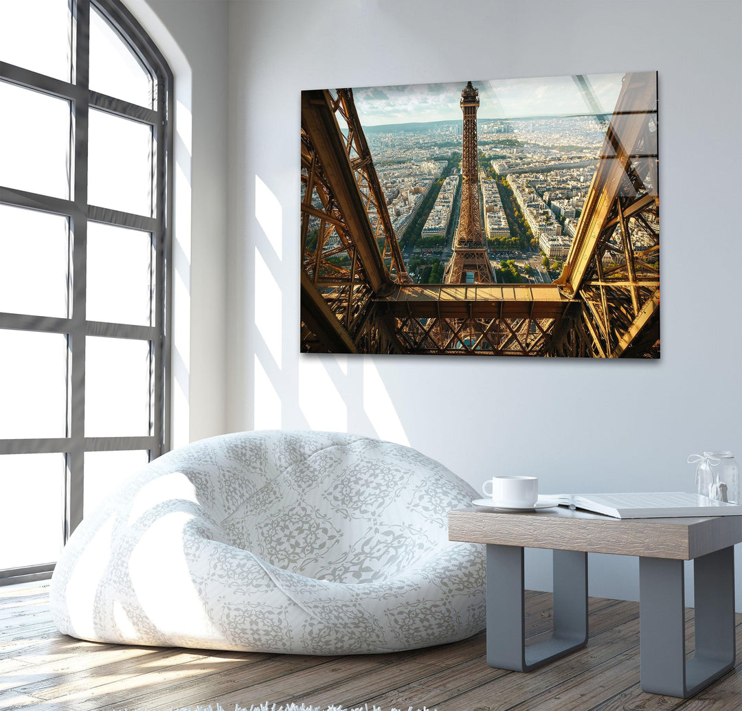 Eiffel Tower in Paris Landscape Glass Wall Art glass wall decor, glass wall art decor
