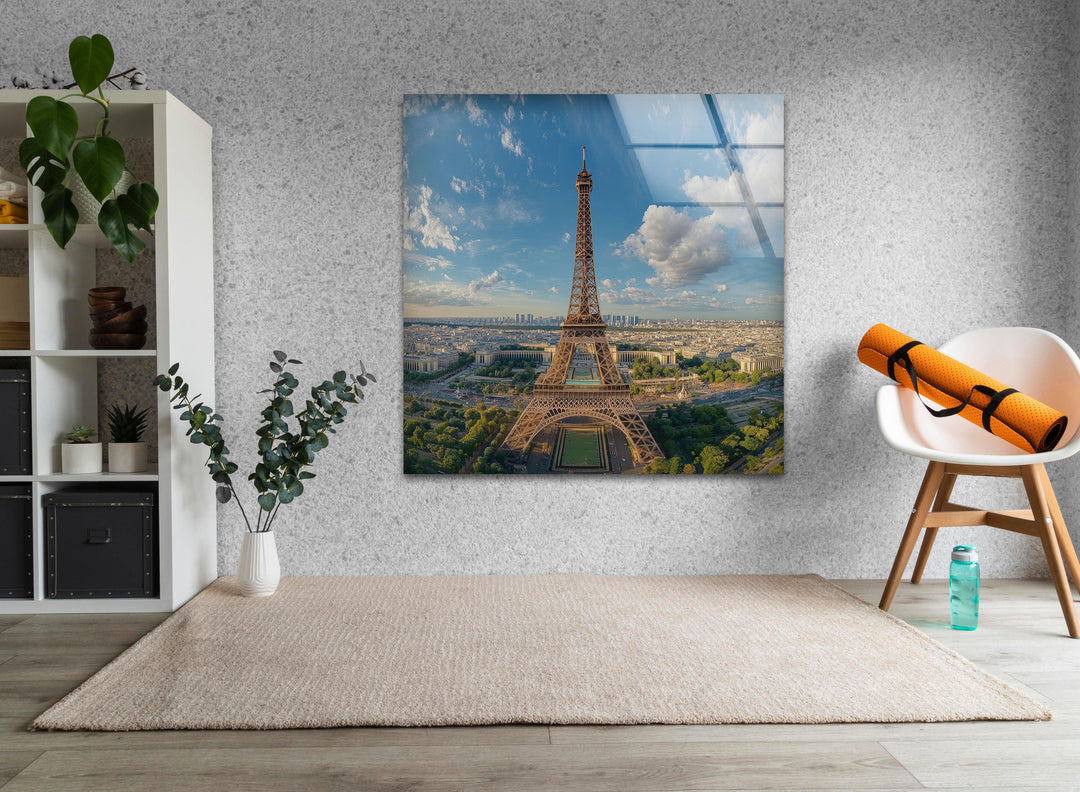 Beauty Eiffel Tower in Paris Landscape Glass Wall Art glass image printing, glass prints from photos
