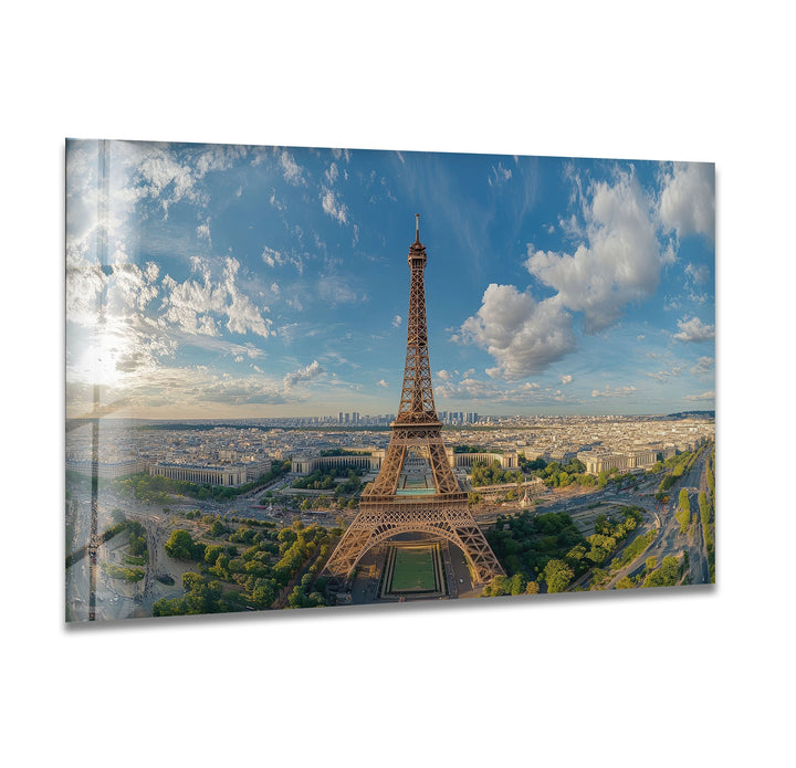 Beauty Eiffel Tower in Paris Landscape Glass Wall Art art glass wall art, glass wall art pictures
