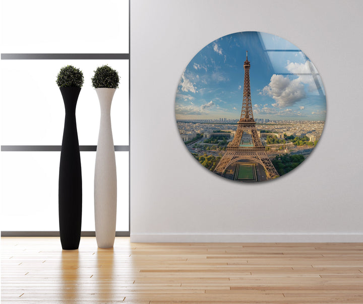 Beauty Eiffel Tower in Paris Landscape Glass Wall Art print on glass, glass printed photos
