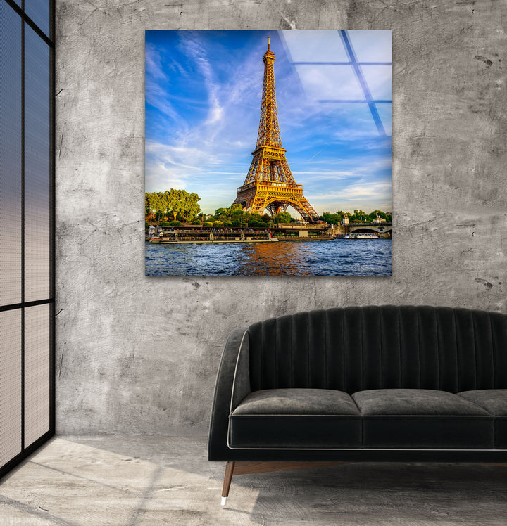 Eiffel Tower: Stunning Parisian Monument on Glass Wall Art
