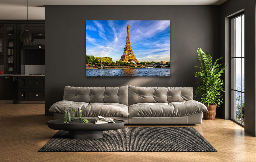 Eiffel Tower: Stunning Paris View Captured on Glass Wall Art
