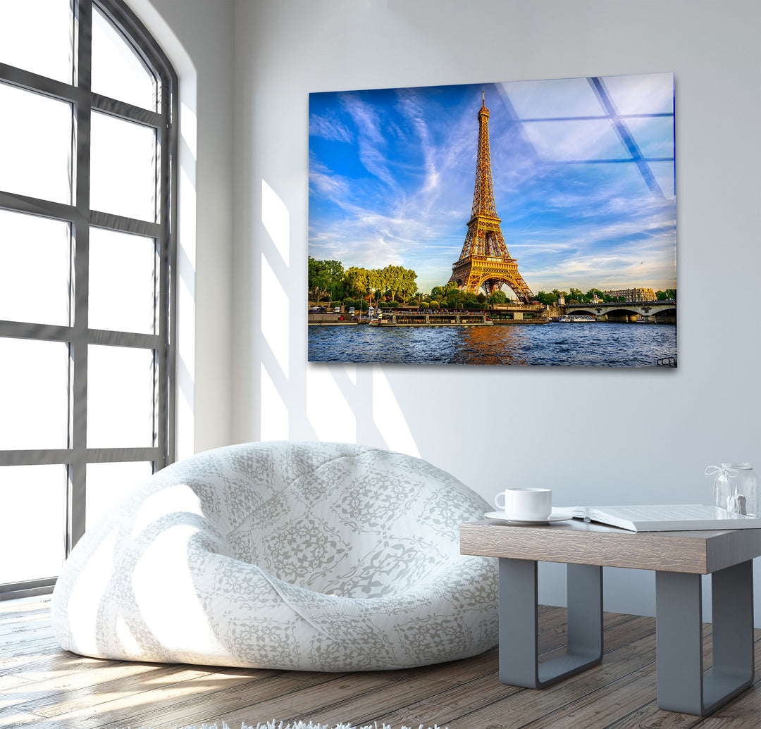 Eiffel Tower: Breathtaking View of Paris on Glass Wall Art
