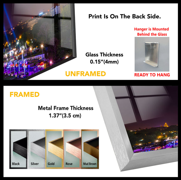 Eiffel Tower at Night: Iconic Landmark Illuminated on Glass Wall Art