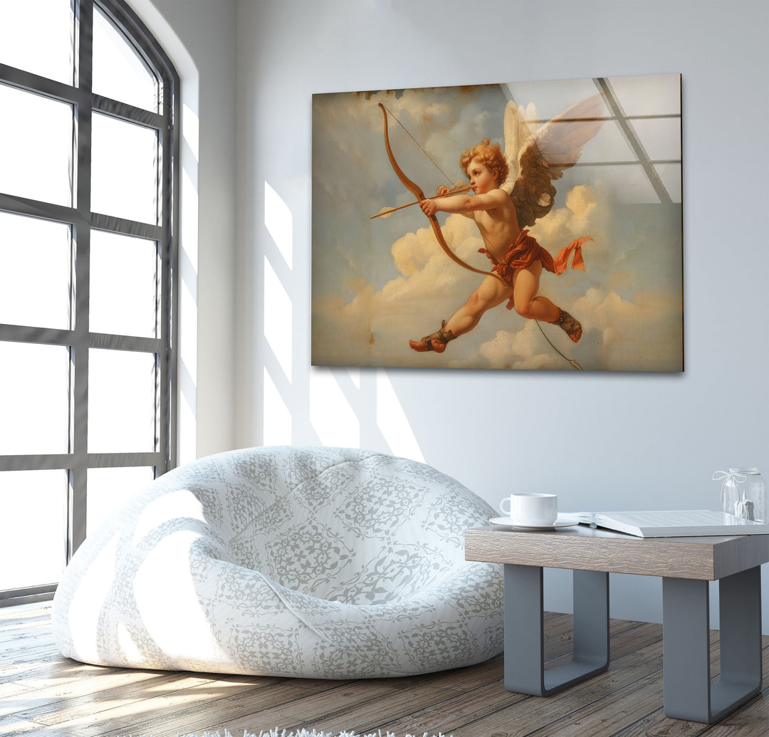 Eros with Arrow Glass Wall Art glass photo prints, glass picture prints
