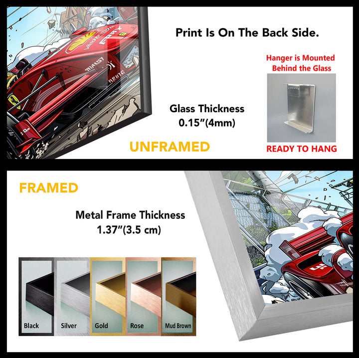 F1 Tempered Glass Wall Art - MyPhotoStation