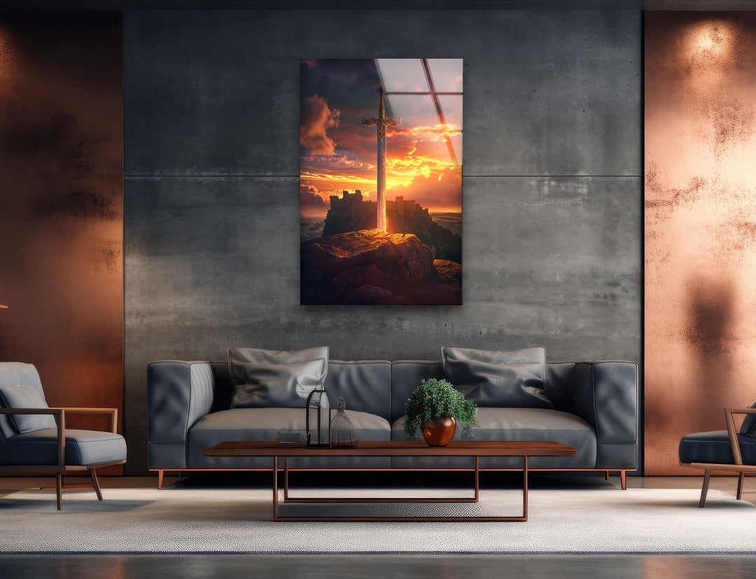 Fabled Sword Tempered Glass Wall Art - MyPhotoStation