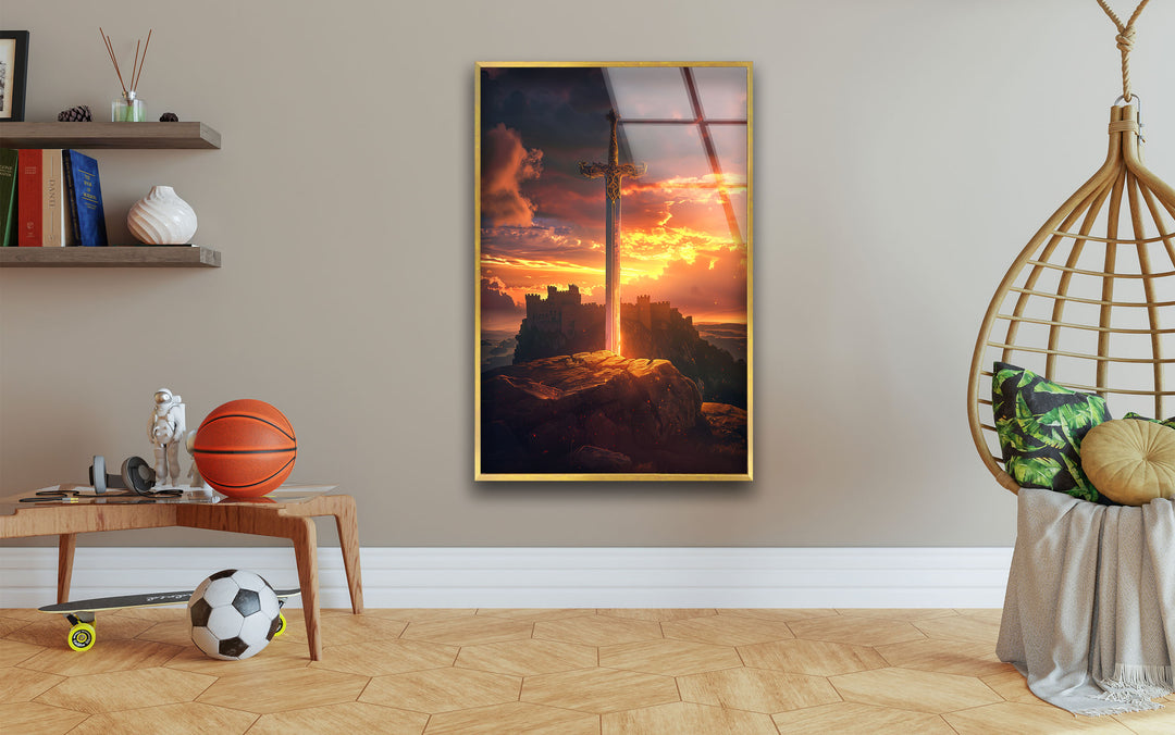 Fabled Sword Tempered Glass Wall Art - MyPhotoStation