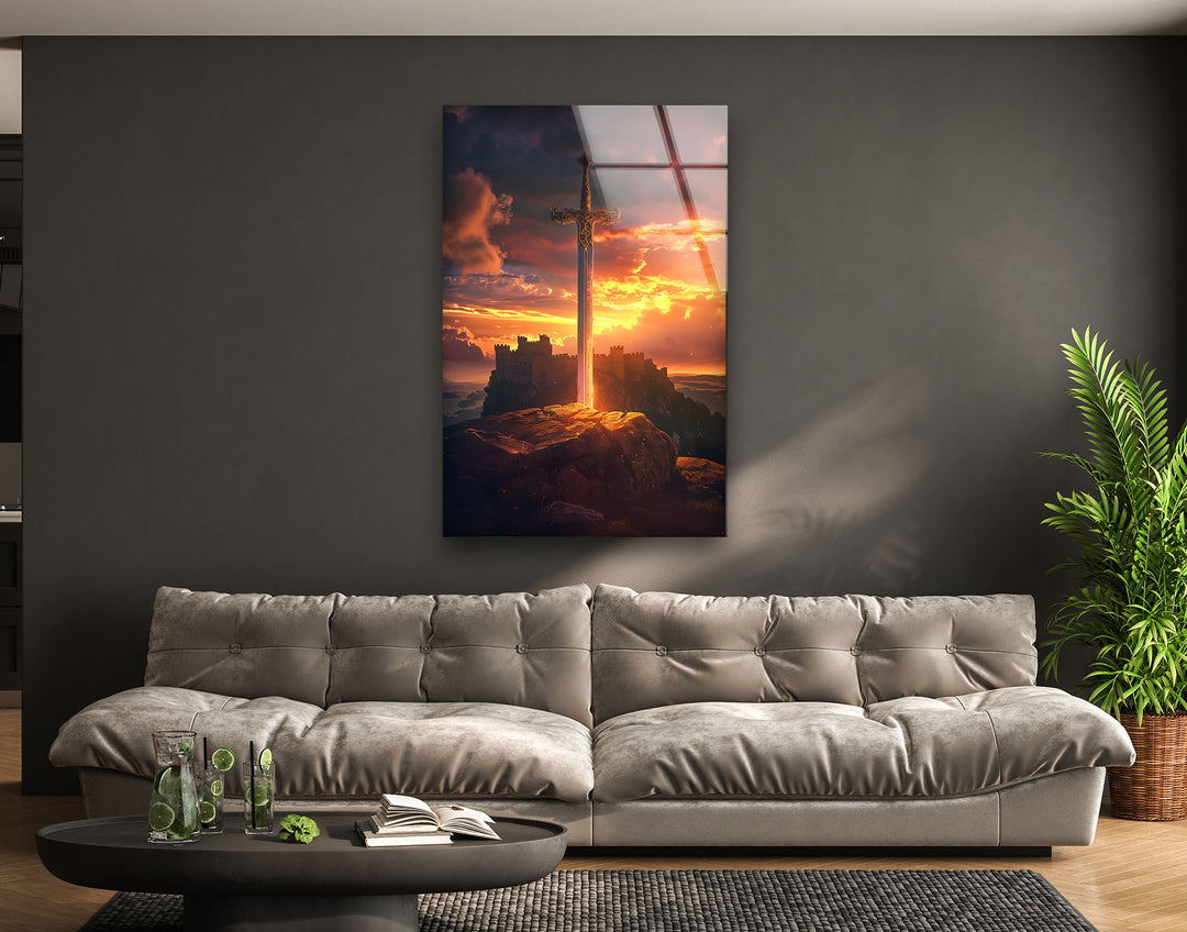 Fabled Sword Tempered Glass Wall Art - MyPhotoStation