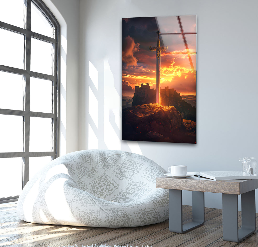 Fabled Sword Tempered Glass Wall Art - MyPhotoStation