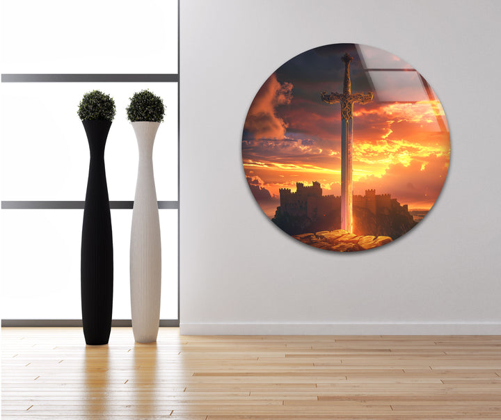 Fabled Sword Tempered Glass Wall Art - MyPhotoStation