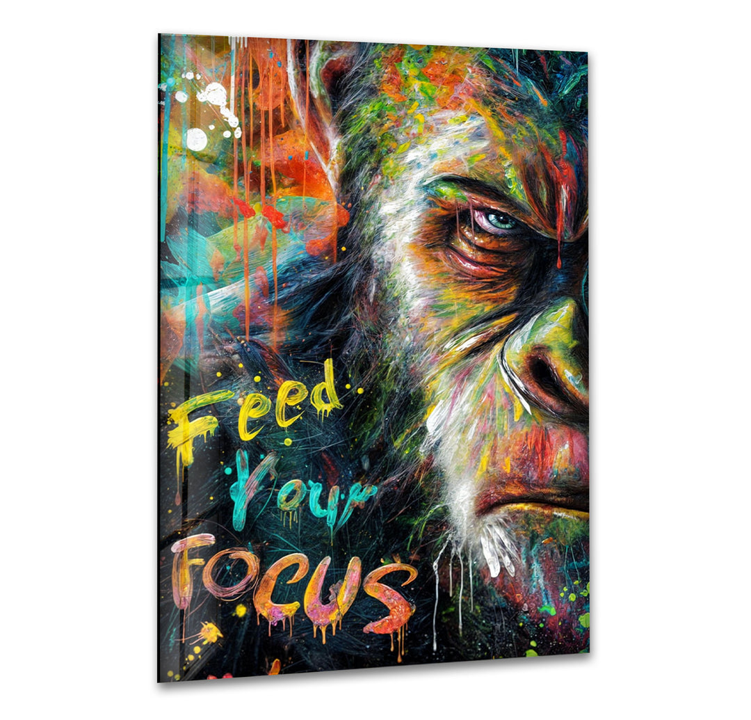 Feed Your Focus Glass Wall Art print picture on glass, Tempered Glass Wall Art
