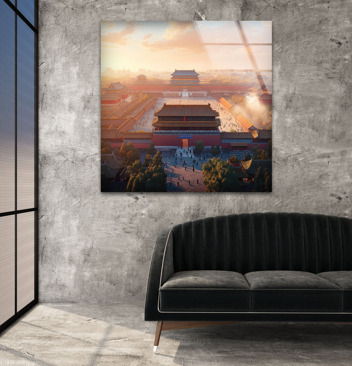 Forbidden City Glass Wall Art Glass Printing Wall Art, Print photos on glass
