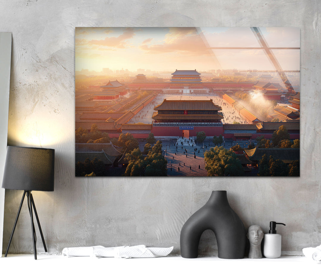 Forbidden City Glass Wall Art photo print on glass, prints on glass wall art
